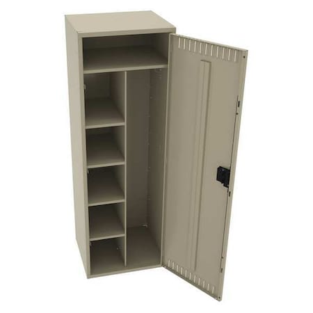 Tennsco Wardrobe Locker, 24 in W, 21 in D, 72 in H, (1) Tier, (1) Wide, Sand CMS-242172-ASD