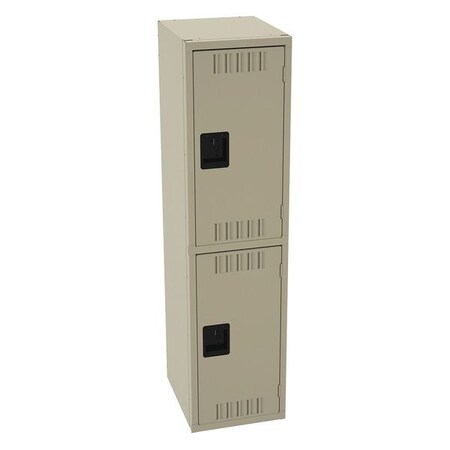 Tennsco Wardrobe Locker, 36 in W, 18 in D, 60 in H, (1) Wide, (2) Tier, Sand DTS-151830-ASD
