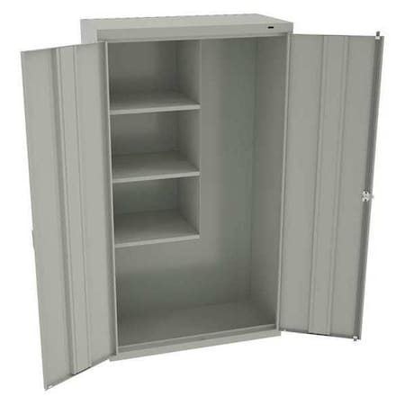 Tennsco Janitorial Storage Cabinet, 64 in H, 36 in W, Light Gray, 0 Drawers JAN6618DHLG