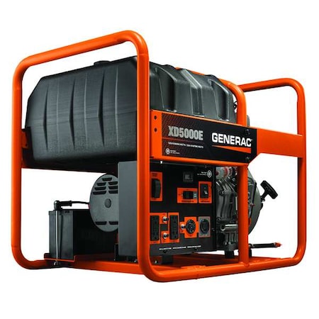 Generac XD5000e 5,000 Watt Portable Diesel Generator, 5,500 W Surge, Recoil Start, 120/250V AC, Model 6864 6864