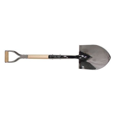 Razor-Back Round Point Ceremonial Shovel, 14 ga Not Applicable Blade, Steel Blade, 28 in L Natural Wood Handle 40176GR