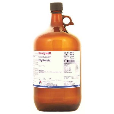 Honeywell Burdick & Jackson Ethyl Acetate, 4L, CH3COOCH2CH3, PK4 100-4