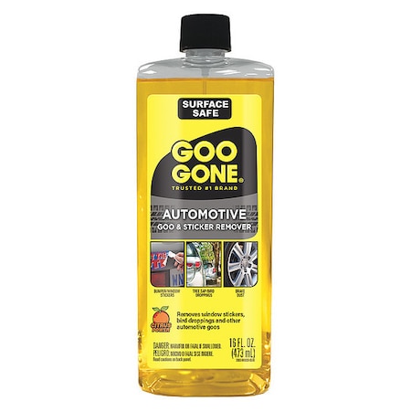 Goo Gone 16 Oz. Automotive Goo & Sticker Remover Bottle, Yellow, Automotive 2083