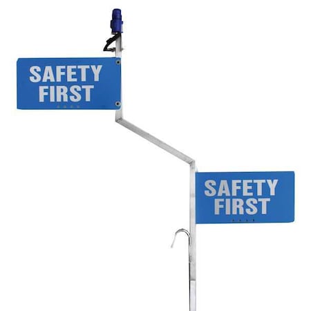 Railhead Gear Flag Staff and Sign, 9 5/8 in Height, 19 5/8 in Width, Reflective Vinyl, Rectangle, English KE-SA50