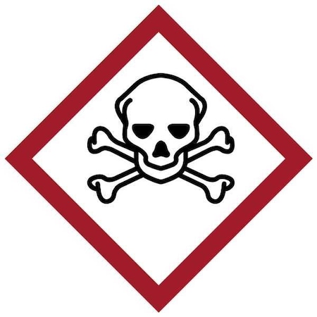 Brady Label, GHS Severe Toxic, Vinyl, 4/Sheet 118847