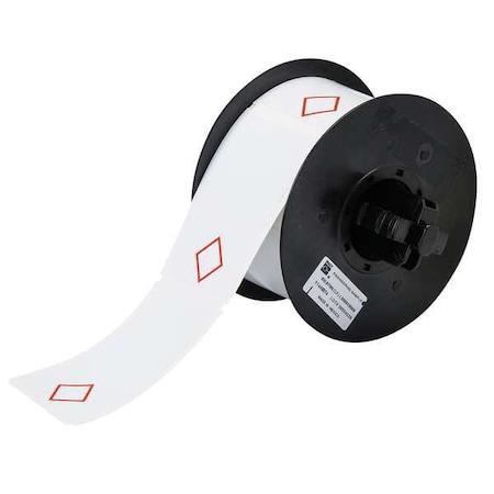 Brady Thermal Transfer Label, Red on White, Labels/Roll: 340 B30-260-7569-CLP1