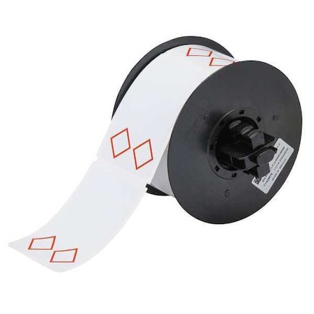 Brady Thermal Transfer Label, Red on White, Labels/Roll: 340 B30-260-7569-CLP2
