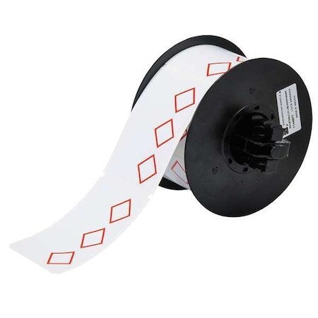 Brady Thermal Transfer Label, Red on White, Labels/Roll: 340 B30-260-7569-CLP3B