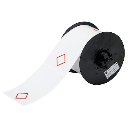 Brady Thermal Transfer Label, Red on White, Labels/Roll: 270 B30-261-7569-CLP1
