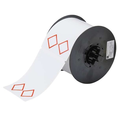 Brady Thermal Transfer Label, Red on White, Labels/Roll: 270 B30-261-7569-CLP2