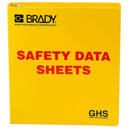 Brady Binder, Safety Data Sheets, 11 3/4 in W, 11 5/8 in H 121183