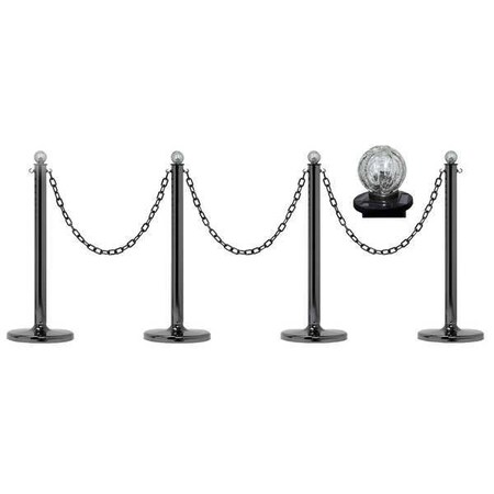 Mr. Chain 40 in Height - Solar Stanchion, 6 pk 96539-4