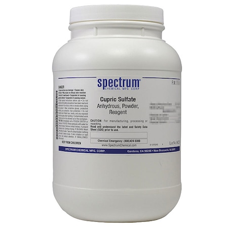 Spectrum Chemical Cupric Sulfate, Reagent, 2.5kg, PK4 C1418-2.5KG76