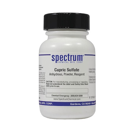 Spectrum Chemical Cupric Sulfate, Anhydrous, Reagent, 25g C1418-25GM04