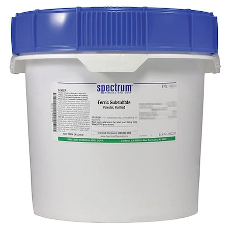 Spectrum Chemical Ferric Subsulfate, Powder, Purified, 2.5kg F1042-2.5KG13
