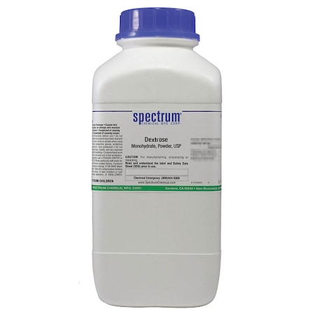 Spectrum Chemical Dextrose, Hydrous, Powder, USP, 2.5kg DE145-2.5KG13