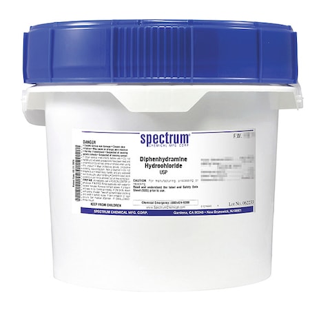 Spectrum Chemical Diphenhydramine Hydrochloride, USP, 2.5kg DI160-2.5KG13