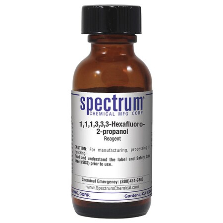 Spectrum Chemical 1, 1, 1, 3, 3, 3-Hexafluoro-2-propanol, 5g H1008-5GM02