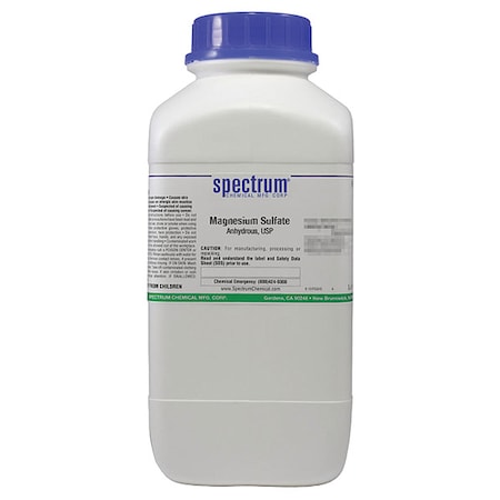 Spectrum Chemical Magnesium Sulfate, Anhydrous, USP, 2.5kg M1354-2.5KG13