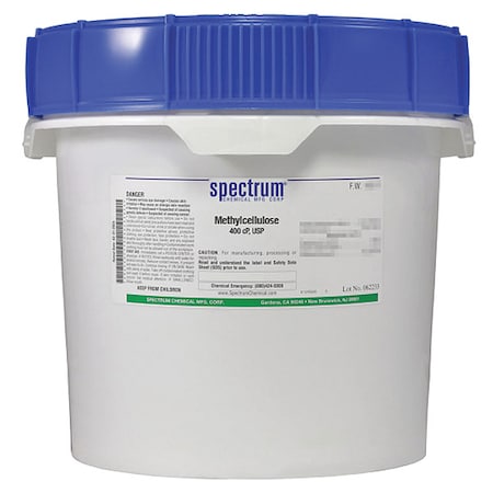 Spectrum Chemical Methylcellulose, 400 cP, USP, 2.5kg ME136-2.5KG13