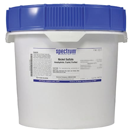 Spectrum Chemical Nickel Sulfate, Hexahydrate, Purified, 12kg N1069-12KG18