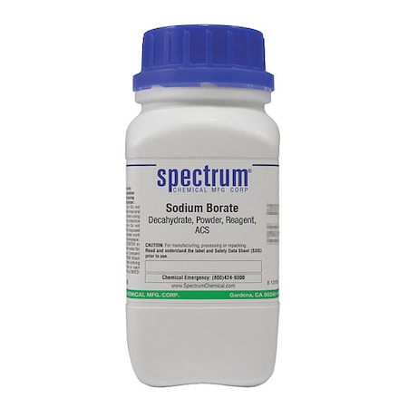 Spectrum Chemical Sodium Borate, Decahydrate, Reagent, 500g S1185-500GM10