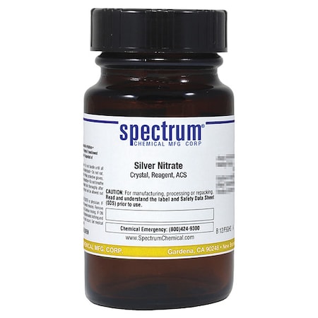 Spectrum Chemical Silver Nitrate, Crystal, Reagent, ACS, 100g S1085-100GM06