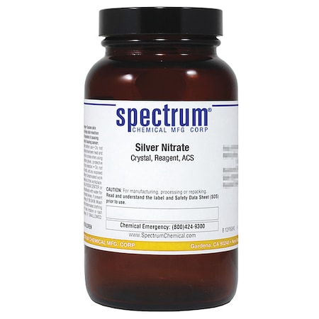 Spectrum Chemical Silver Nitrate, Crystal, Reagent, ACS, 500g S1085-500GM10