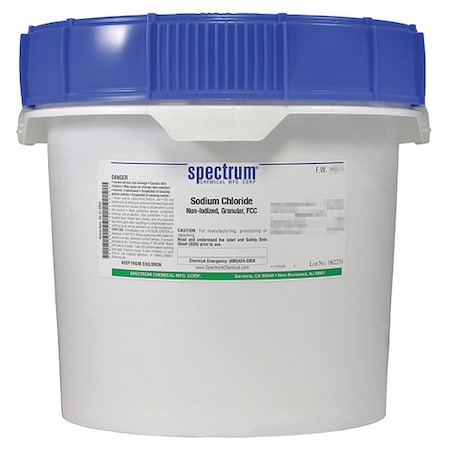 Spectrum Chemical Sodium Chloride, Non-Iodized, 12kg S1247-12KG18