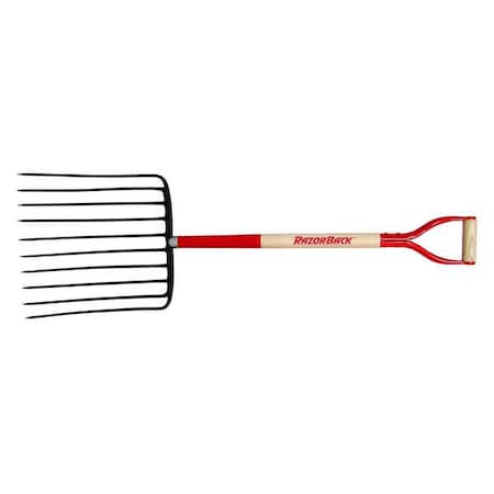 Razor-Back Ensilage Fork, D-Grip Handle, 30in.LHandle 76125GR