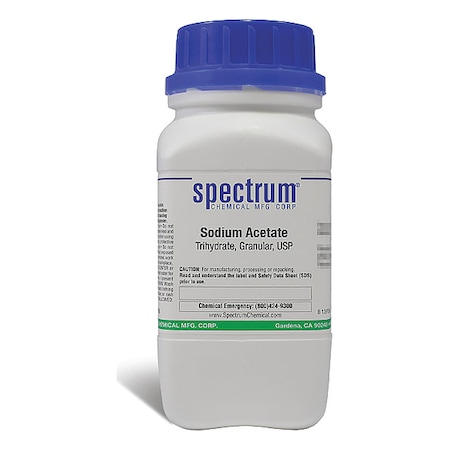 Spectrum Chemical Sodium Acetate, Trihydrate, Granular, 500g SO105-500GM10