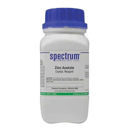 Spectrum Chemical Zinc Acetate, Crystal, Reagent, 500g Z1045-500GM10