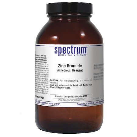 Spectrum Chemical Zinc Bromide, Anhydrous, Reagent, 500g, PK6 Z1048-500GMAK