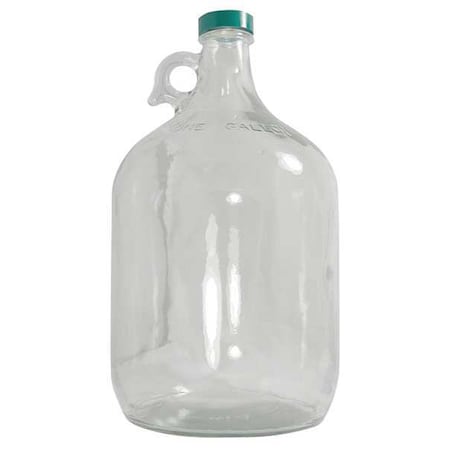 Qorpak Jug, 3.79 L Capacity - mL, 1 gal Capacity - oz, Screw On Closure, Glass, Integral Shoulder Handle GLC-08818