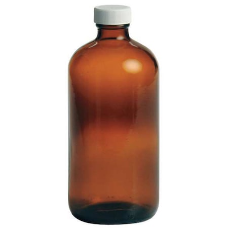 Qorpak Glass Bottle, 16 oz., Amber, PK12 239530