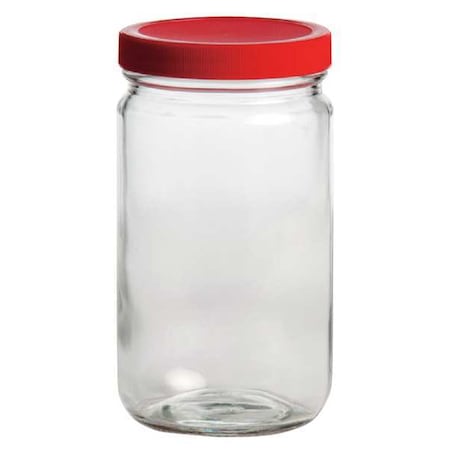 Qorpak Glass Bottle, 32 oz., Clear, PK12 239542