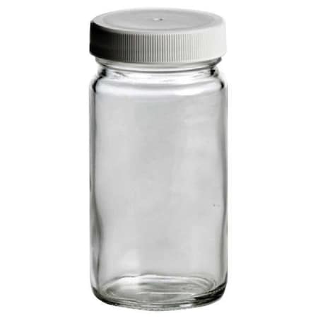 Qorpak Glass Bottle, 4 oz., Clear, PK24 239555
