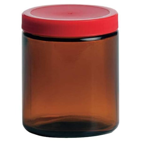 Qorpak Glass Bottle, 8 oz., Amber, PK24 239563