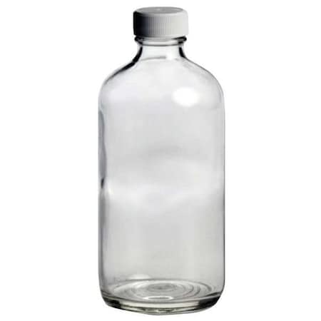 Qorpak Glass Bottle, 8 oz., Clear, PK24 239565