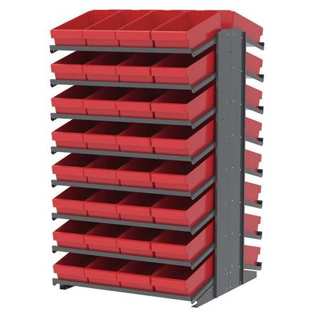 Akro-Mils Steel Pick Rack, 39" W x 60-1/4" H x 36-3/4" D, 16 Shelves, Gray APRD18188R
