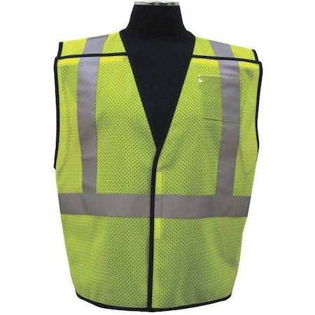 KISHIGO L/XL Class 2 High Visibility Vest, Lime 1805-L-XL
