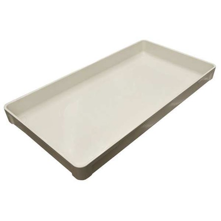 Mfg Tray Stackable Storage Container, 5.1 gal, 30-3/8 in L x 15-7/8 in W x 2-3/4 in H, White 8051085269