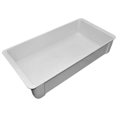 Mfg Tray Stackable Storage Container, 4.5 gal, 23-3/8 in L x 12 in W x 4-3/8 in H, White 8084085269