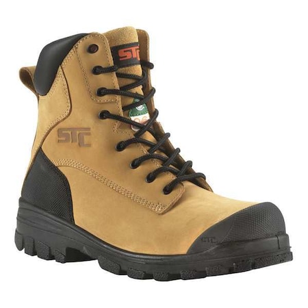 Stc Size 9 Men's 8" Work Boot Steel Work Boots, Wheat 21995-9