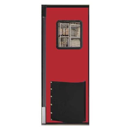 Chase Swinging Door, 7 x 3 ft, Red, Polyethylene 3684RXHDRED