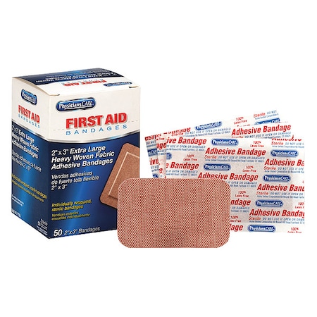 FIRST AID ONLY Bandage, Beige, Fabric, Box, PK50 1-750