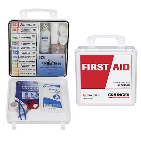 First Aid Only First Aid Kit and Housing, Plastic 184 Components, 50 People Served 54512