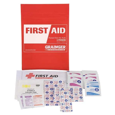 Zoro Select First Aid Kit and Housing, Fabric 38 Components, 5 People Served 54530