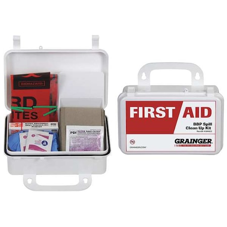 Zoro Select Bloodborne Pathogen Kit, Not Applicable Volume Absorbed per Kit, Bag, White, 27 54517