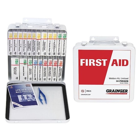 Zoro Select Burn Care Kit, Metal 171 Components, 30 People Served 54577